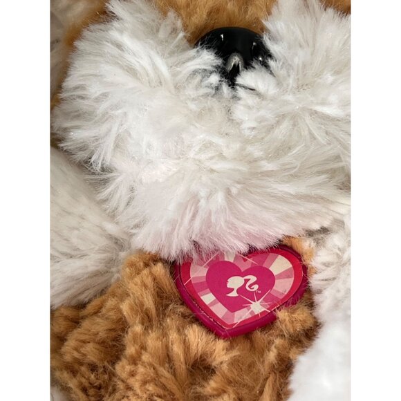 Barbie Animated Puppy Dog Stuffed Animal Pink Collar Plush Tan White 2012 WORKS - Picture 7 of 11